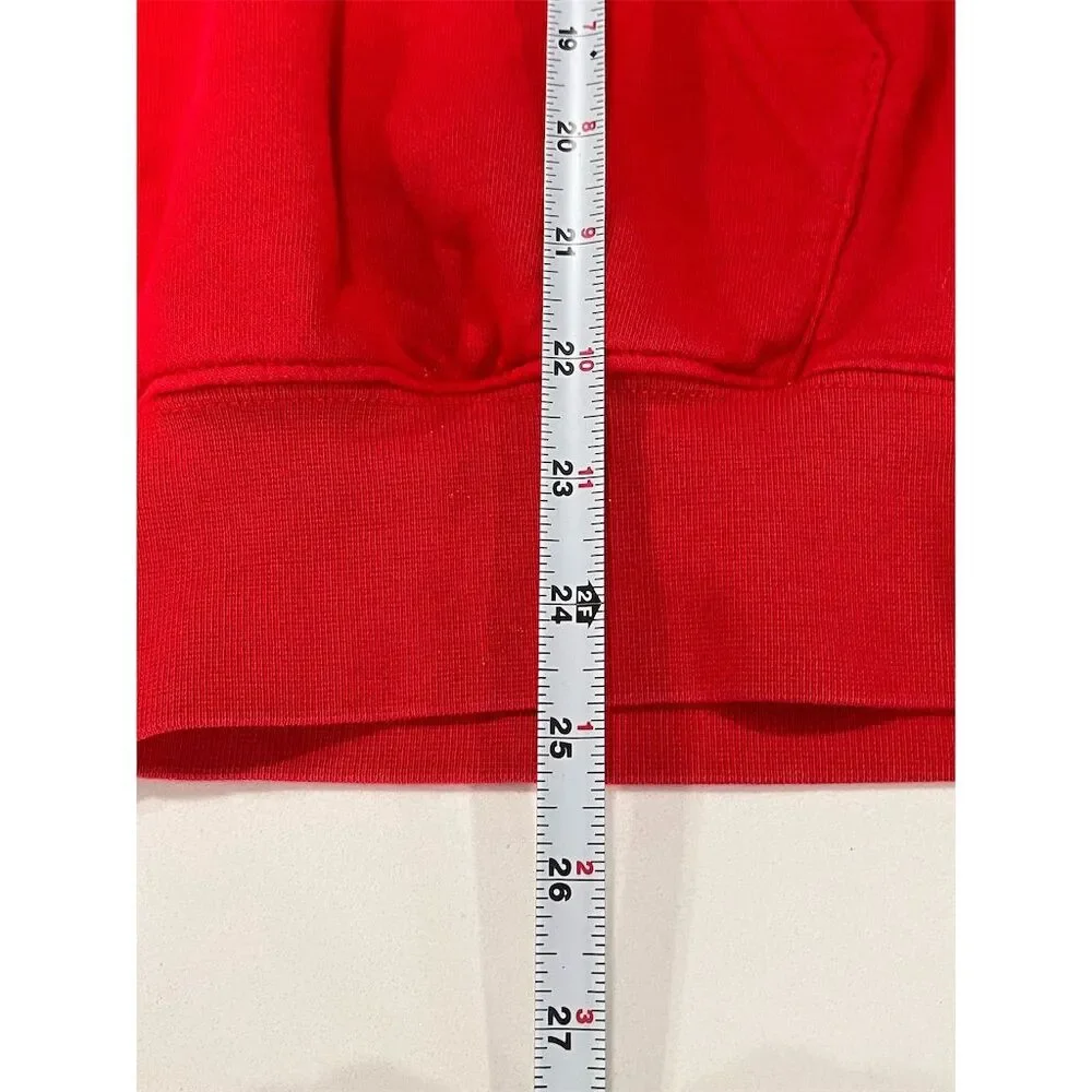 Nike Men's Red Pullover Hoodie Size M Long Sleeve Fleece with‎ Logo